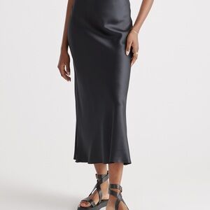 Quince Maternity washable silk maxi skirt